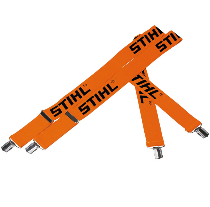 Подтяжки для брюк STIHL, оранжевые, металлический зажим, длина 110см