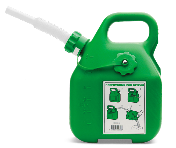 Канистра для бензина 6л зеленая Husqvarna (для газонокосилок)