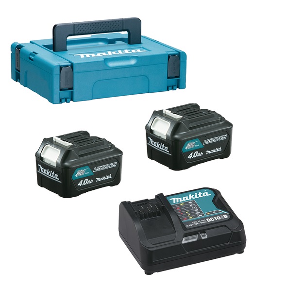 Аккумуляторный блок 12В 2х4.0 Ah BL1040B + зарядное DC10SB, MAKITA