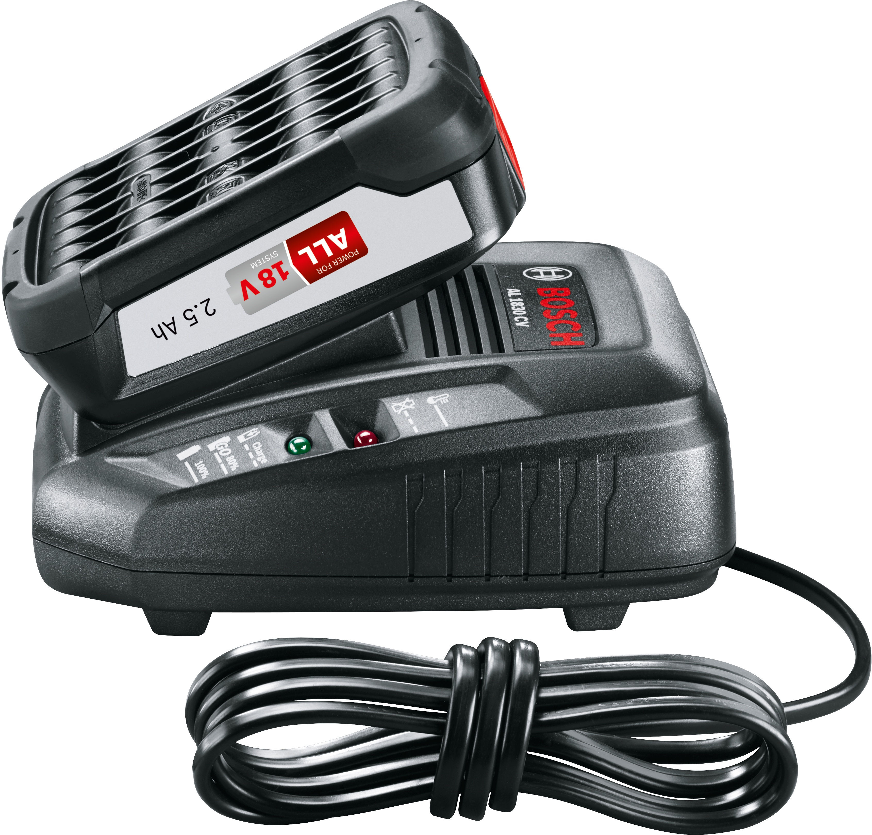 Аккумуляторный блок PBA 18В 1 х 2.5 Ач + зарядное AL 1830, BOSCH