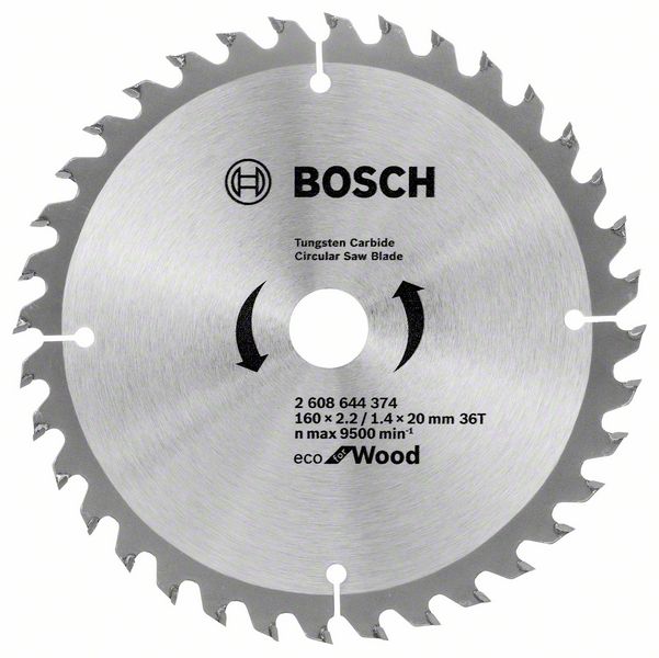 Диск пильный для циркулярок 160x20/16мм 36Т ECO for Wood (древесина), BOSCH
