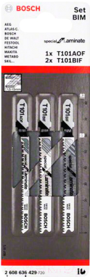 Пилка для лобзика 3шт. T118EHM, BOSCH