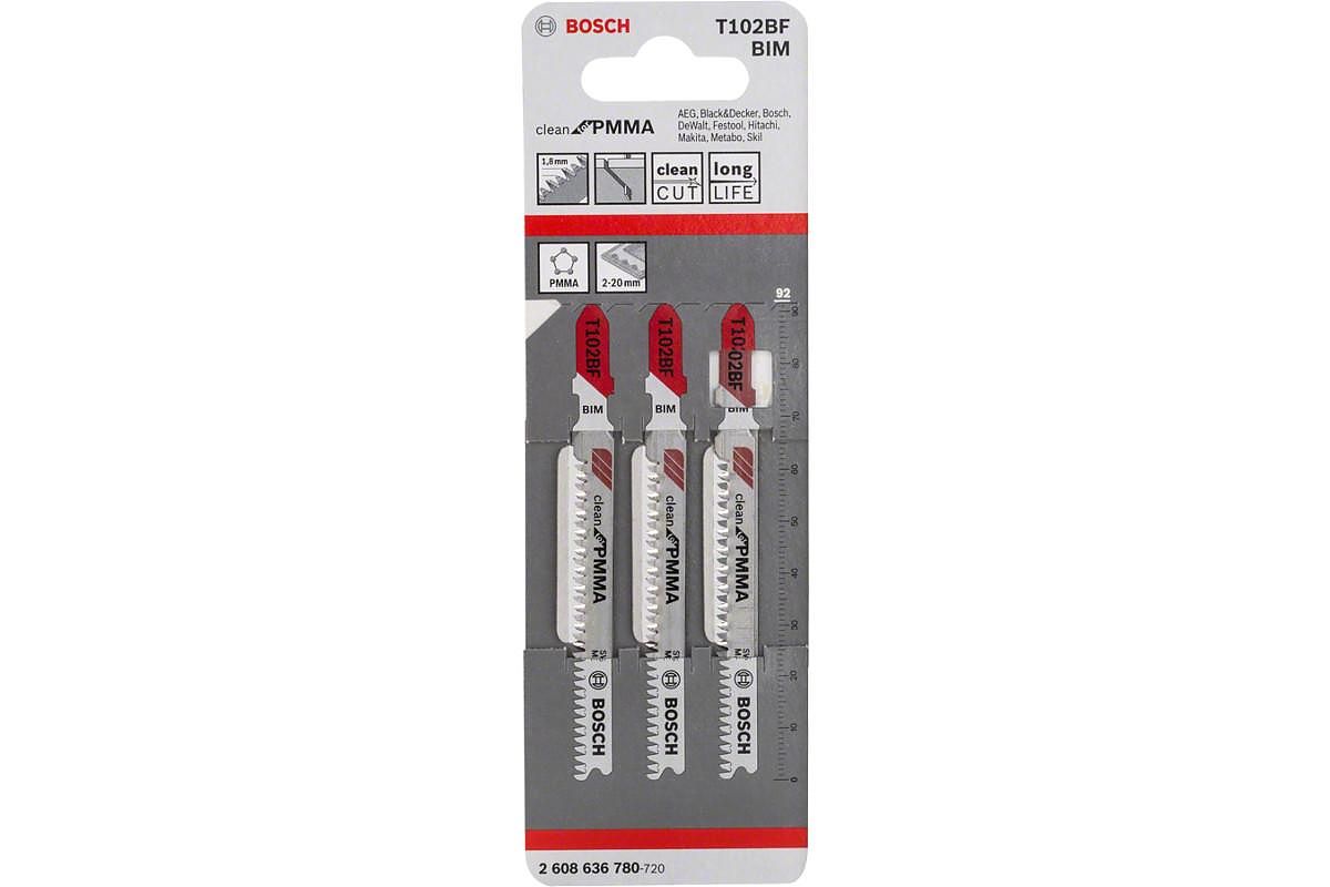 Пилка для лобзика 3шт. T308BF, BOSCH