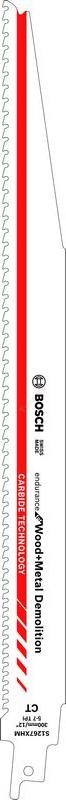 Пильное полотно для ножовки S1267XHM Wood+Metal Demolition Carbide Technology, BOSCH