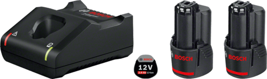 Аккумуляторный блок GBA 12В 2 х 2.0 Ач + зарядное устройство GAL 12V-40, BOSCH