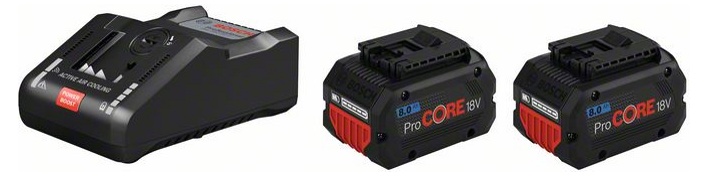 Аккумуляторный блок ProCORE 18В 2 х 8.0 Ач + Зарядное устройство GAL 18V-160 C, BOSCH