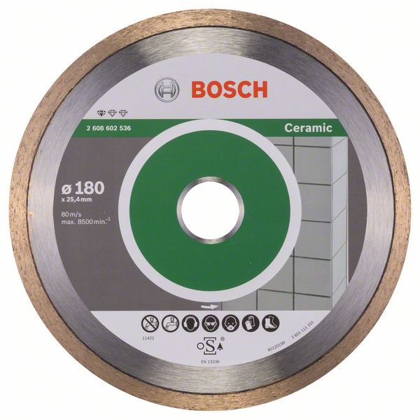 Круг алмазный 180-25,4 Standard for Ceramic (керамика), BOSCH