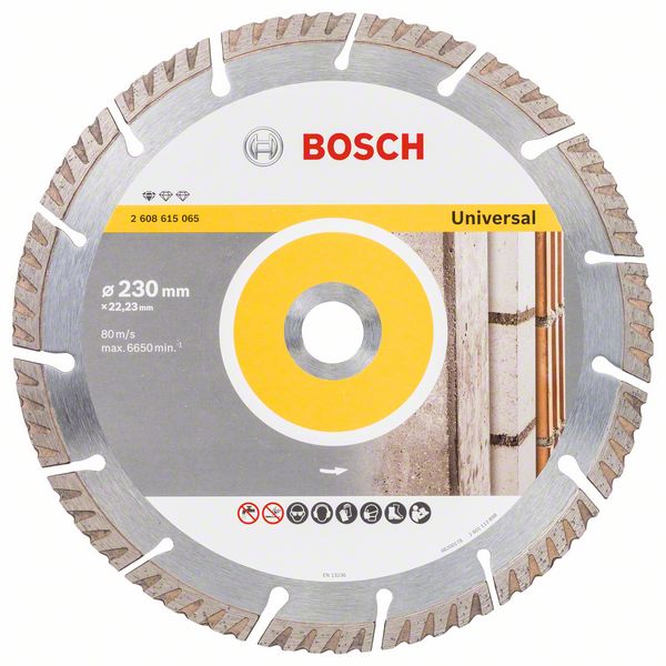 Круг алмазный 230-22,23 Standard for Universal (универсальный), BOSCH