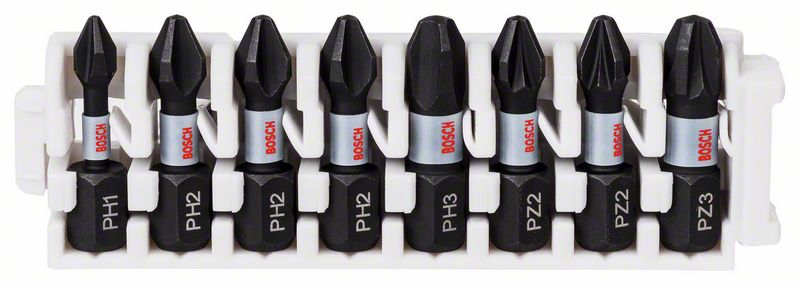 Impact Control Ударные биты PH1,PH2 (3),PH3,PZ2 (2),PZ3 (сменная кассета для кейса), BOSCH