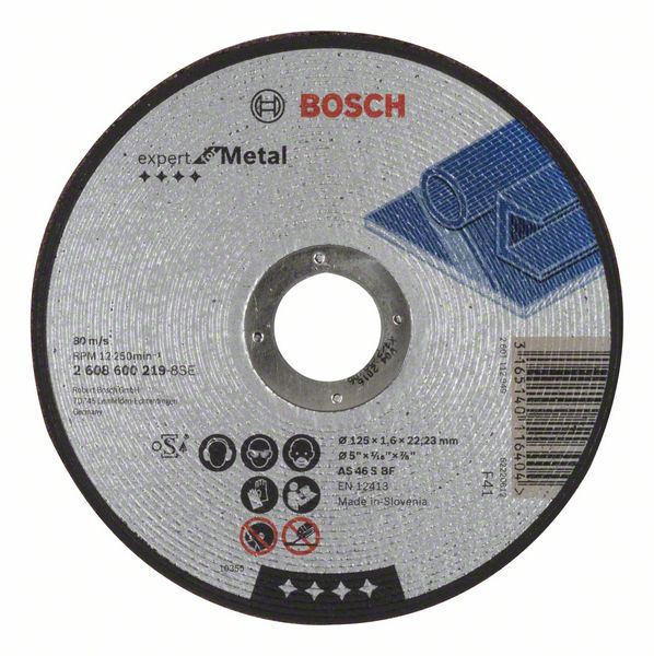 Отрезной круг 125-22,23мм 1,6мм (металл), BOSCH