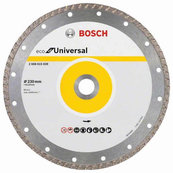 Круг алмазный 230-22,23 ECO Universal Turbo (универсальный), BOSCH